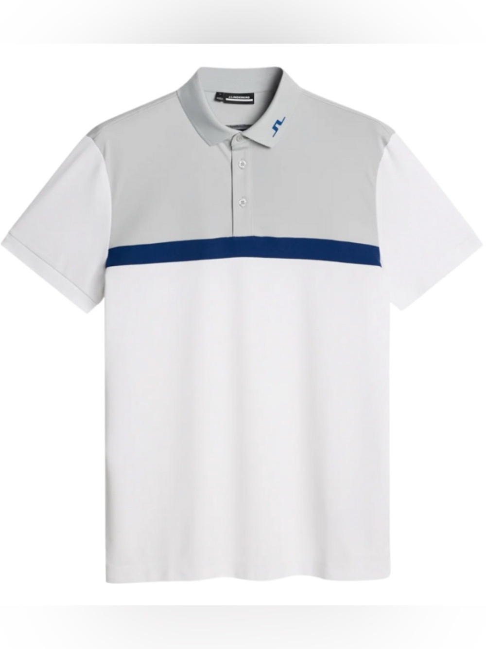 J.Lindeberg Men’s White Tour Tech Performance Golf  Polo Sleeve Logo XL BNWOT